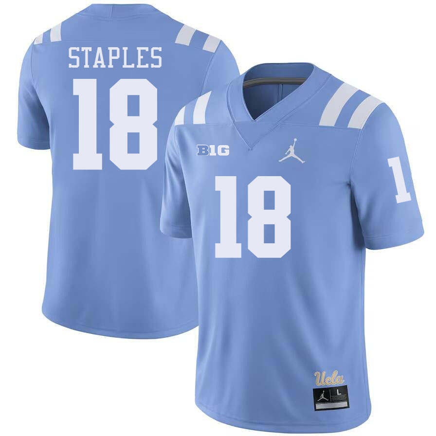 Men #18 Ezavier Staples Big 10 Conference College Football Jerseys Stitched-Power Blue